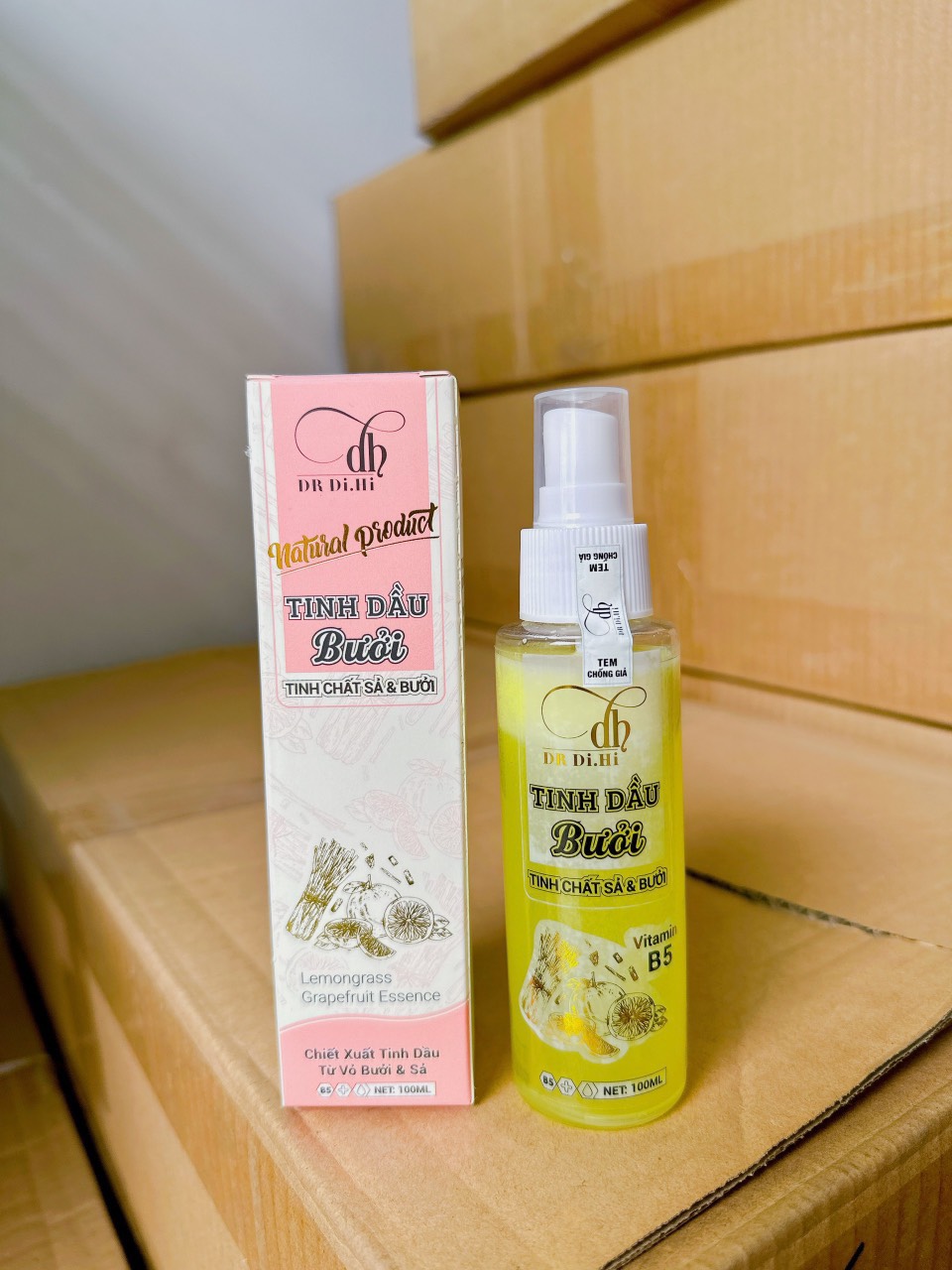 Xịt bưởi DR DI HI mẫu mới nhất Xịt dưỡng tóc tinh dầu bưởi & Vitamin B5 Dr Di.Hi