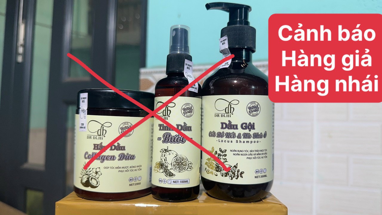 Cảnh báo hàng giả nhái khi khách hàng mua combo cốt gội bồ kết hà thủ ô DR DI.HI Cảnh báo hàng giả nhái khi khách hàng mua combo cốt gội bồ kết hà thủ ô DR DI.HI