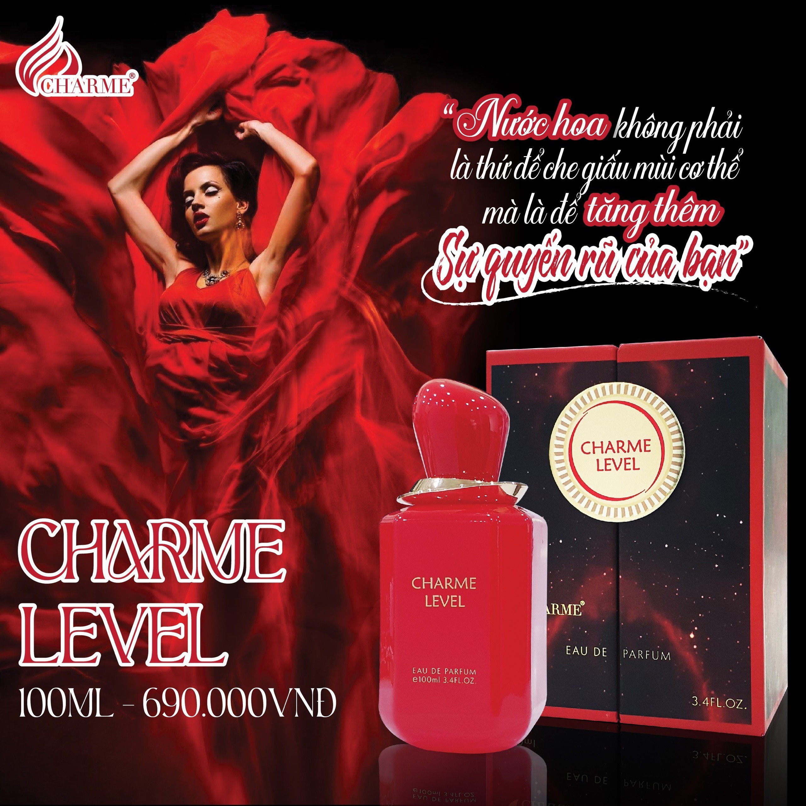 Nước hoa Charme Level 100ml là một trong những chai nước hoa được đánh giá cao nhất Nước hoa Charme Level 100ml là một trong những chai nước hoa được đánh giá cao nhất