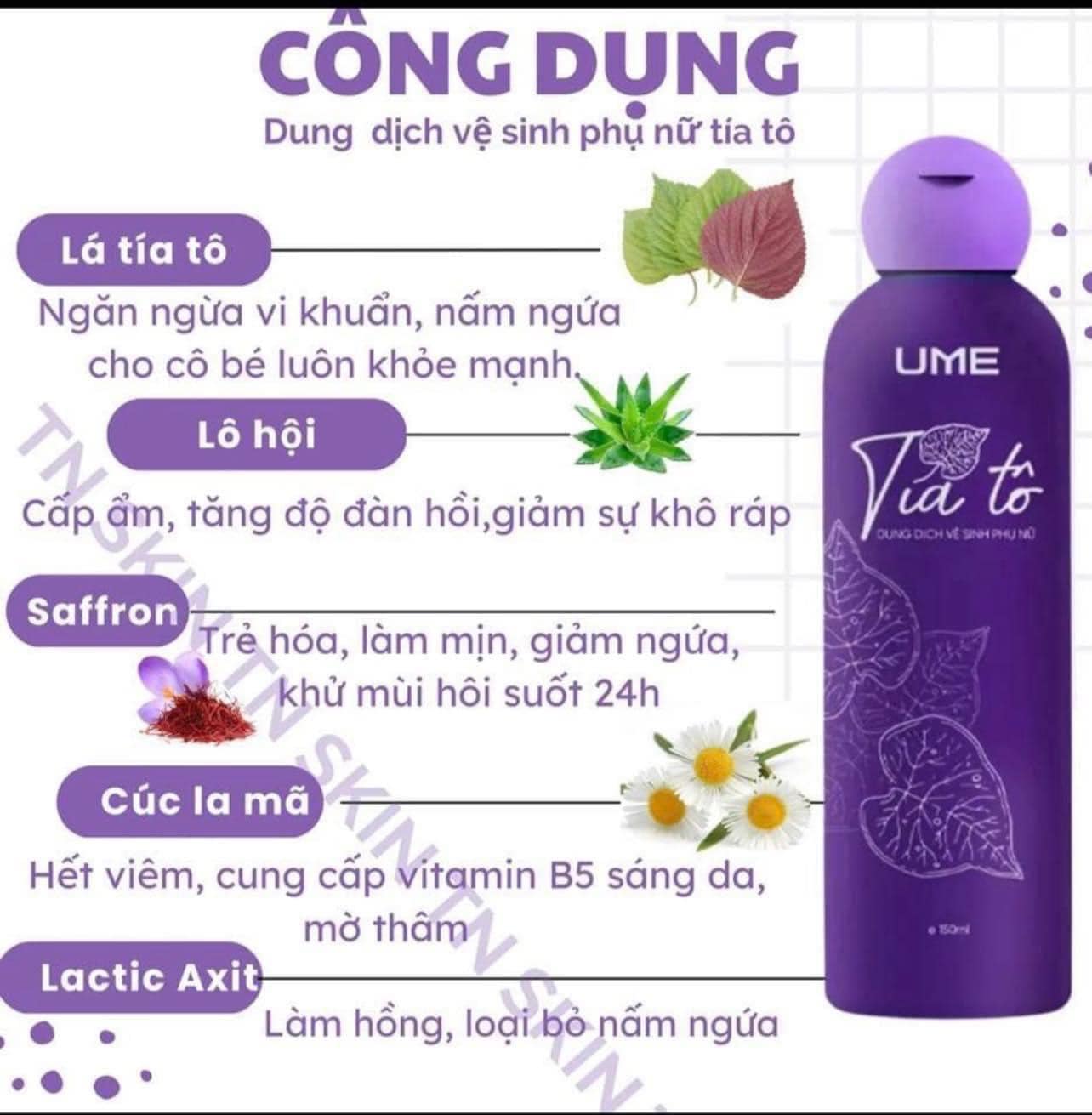 Chăm sóc dịu nhẹ thoáng sạch tự tin với dung dịch Tía Tô UME Chăm sóc dịu nhẹ thoáng sạch tự tin với dung dịch Tía Tô UME