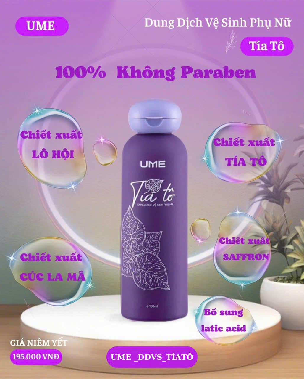 Dung dịch vệ sinh Tía Tô UME cứu cánh cho vùng mẫn cảm lúc hè tới Dung dịch vệ sinh Tía Tô UME cứu cánh cho vùng mẫn cảm lúc hè tới