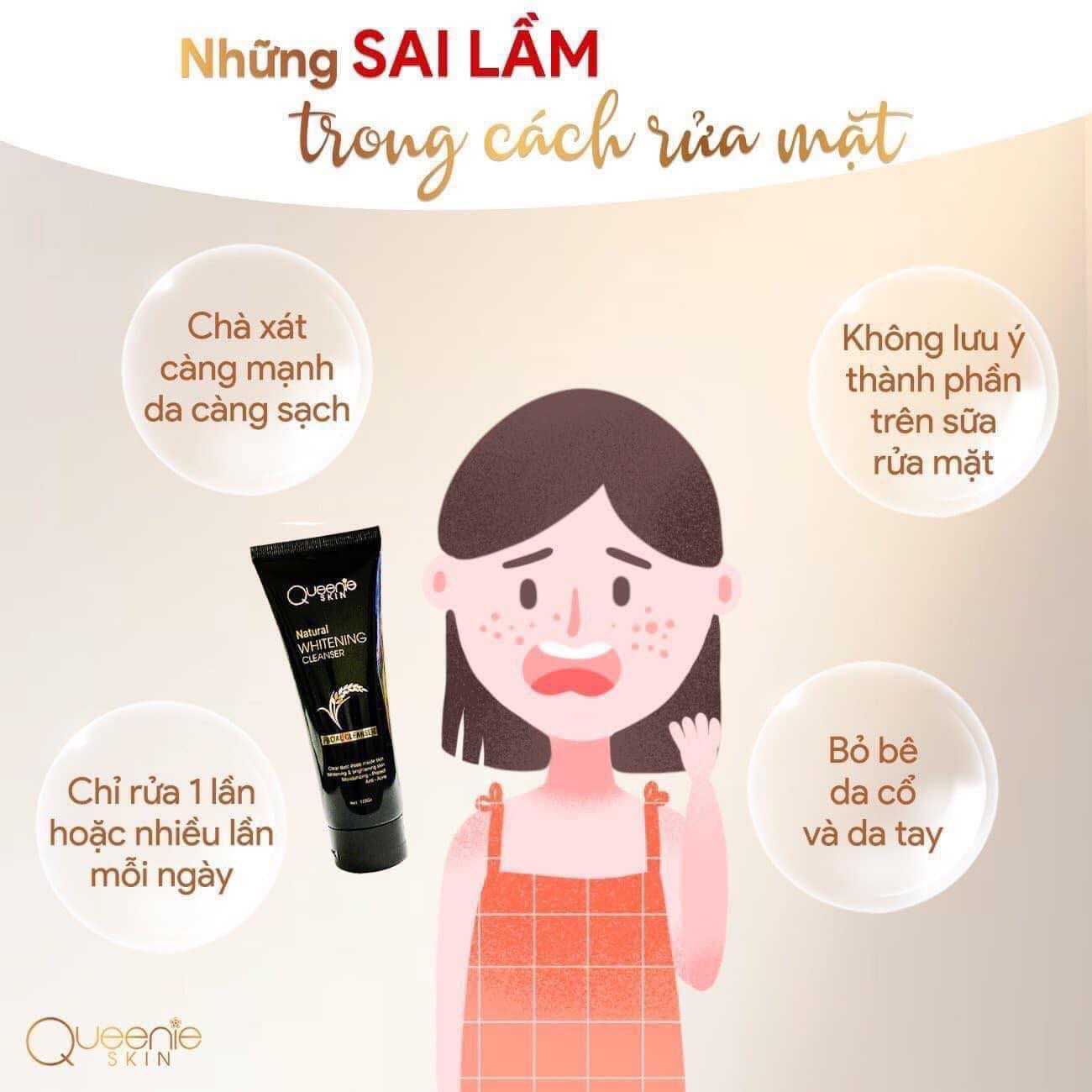 Sữa rửa mặt mầm gạo Queenie Skin các bạn da khô thì cảm nhận rõ ràng nhất Sữa rửa mặt mầm gạo Queenie Skin các bạn da khô thì cảm nhận rõ ràng nhất