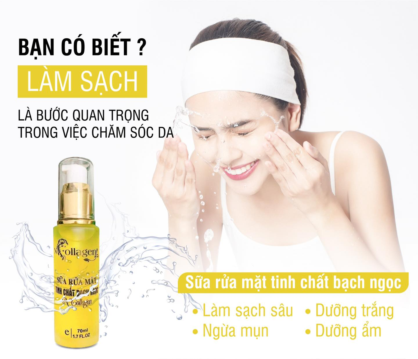 Dịu nhẹ sạch mịn với sữa rửa mặt Tinh Chất Bạch Ngọc quốc dân xứng đáng để nàng đầu tư Dịu nhẹ sạch mịn với sữa rửa mặt Tinh Chất Bạch Ngọc quốc dân xứng đáng để nàng đầu tư