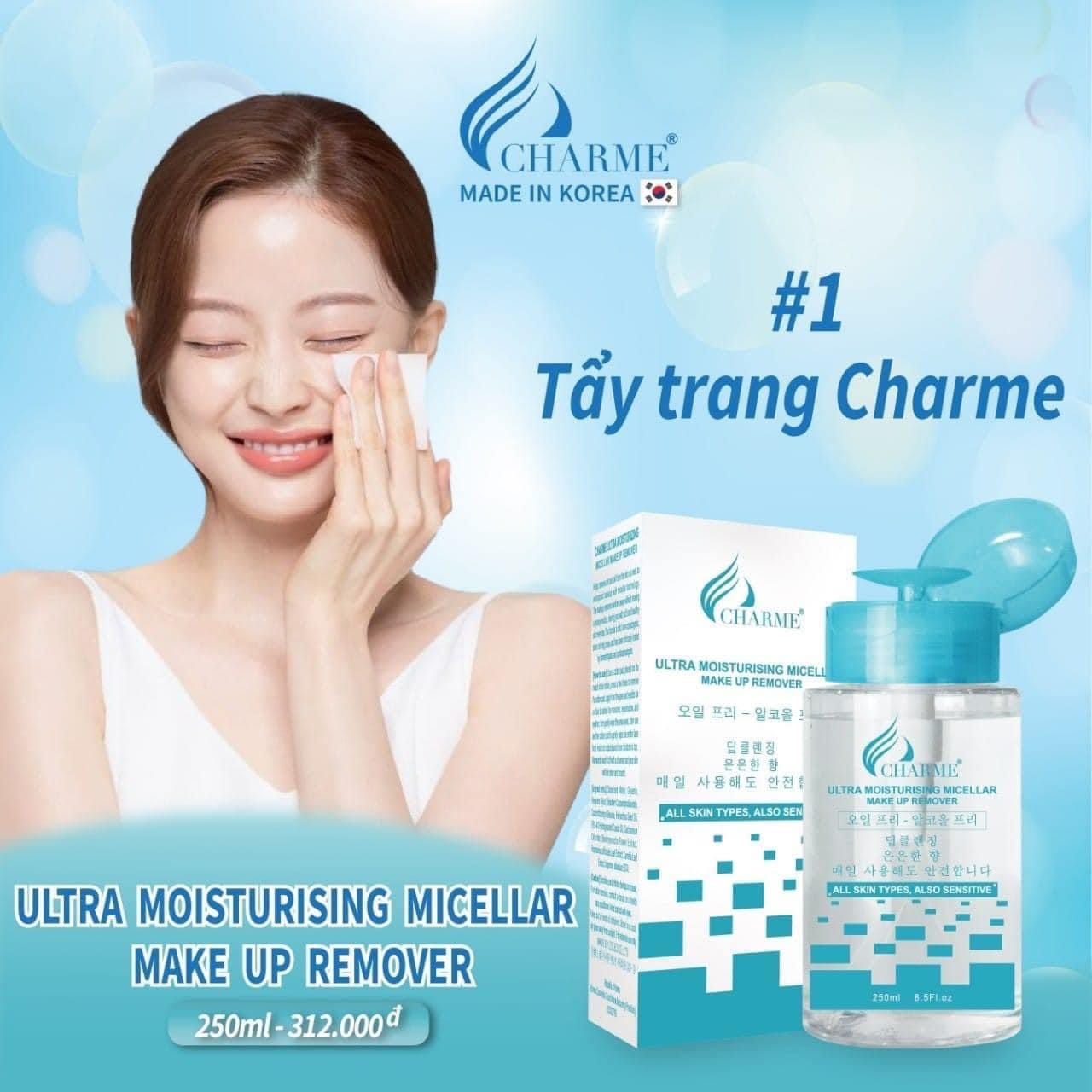 Tân trang làn da với tẩy trang Charme dưỡng da thế hệ mới với 8 điểm vàng Tân trang làn da với tẩy trang Charme dưỡng da thế hệ mới với 8 điểm vàng