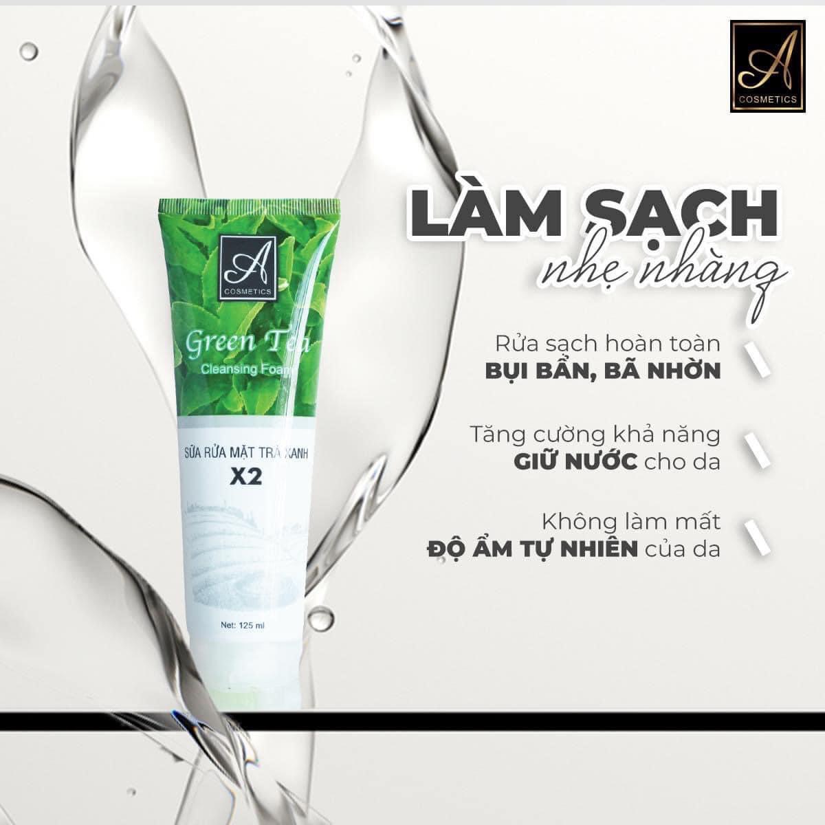 Sữa rửa mặt trà xanh nhà Acosmetic Sữa rửa mặt trà xanh nhà Acosmetic