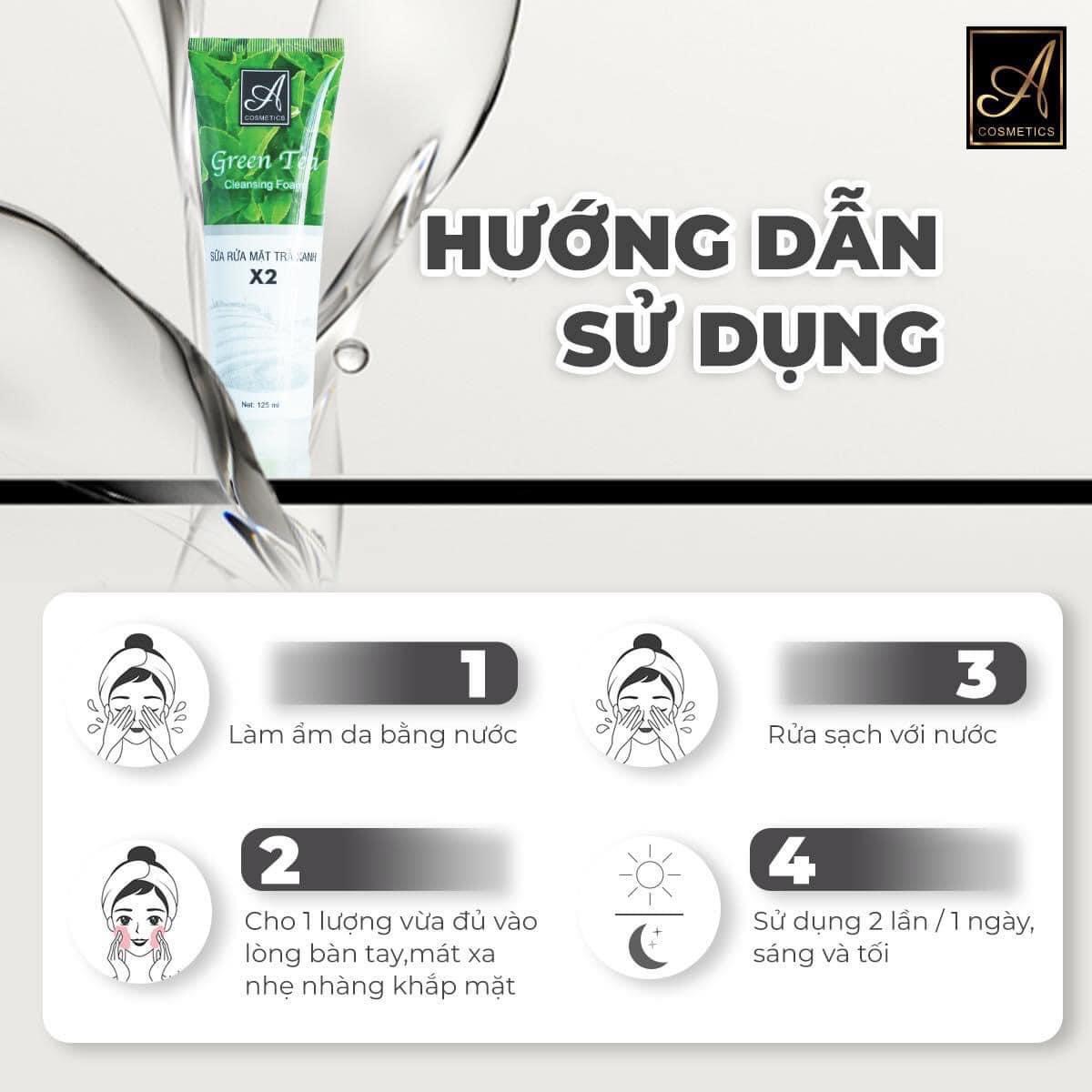 Sữa rửa mặt trà xanh nhà Acosmetic Sữa rửa mặt trà xanh nhà Acosmetic