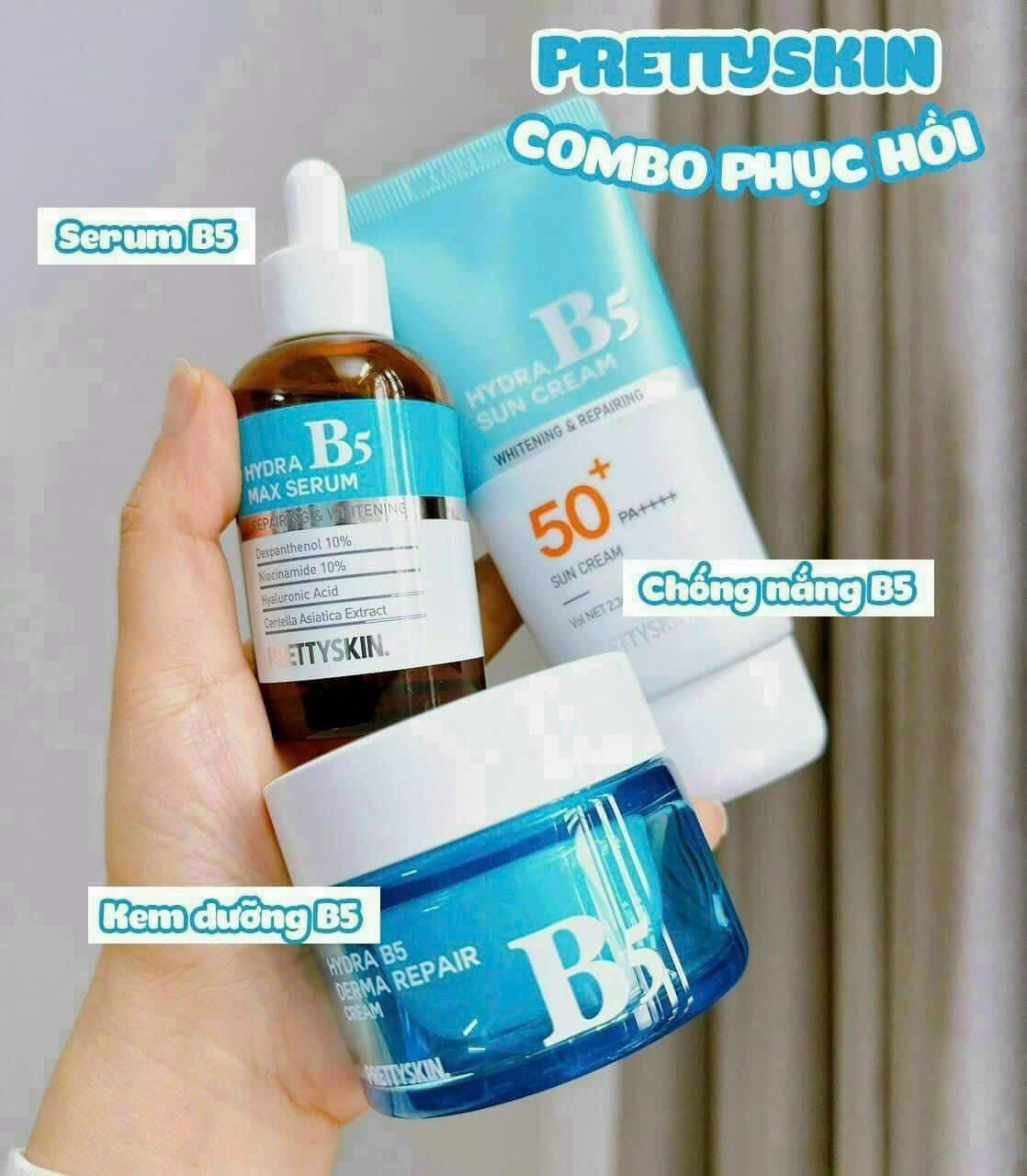 Chăm sóc như chuyên gia bộ 3 chăm sóc Hydra B5 Prettyskin chuyên biệt cho da nhạy cảm Chăm sóc như chuyên gia bộ 3 chăm sóc Hydra B5 Prettyskin chuyên biệt cho da nhạy cảm