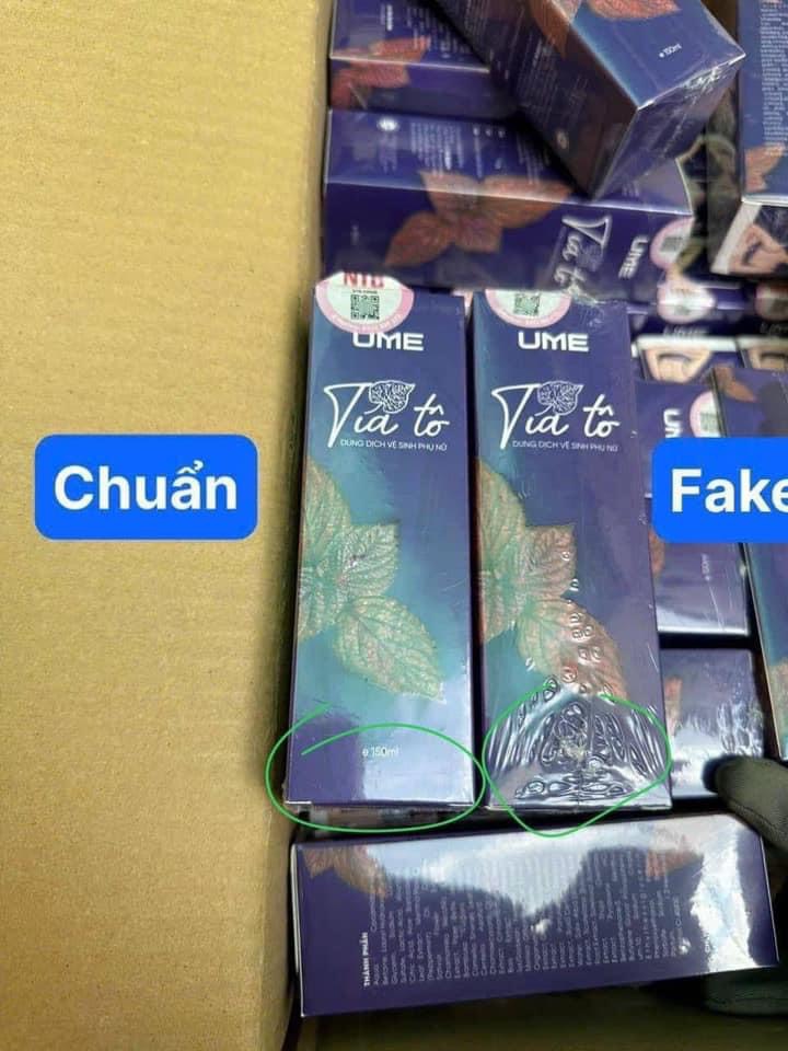 Phân biệt thật giả dung dịch vệ sinh UME Tía Tô Ngọc Trinh Phân biệt thật giả dung dịch vệ sinh UME Tía Tô Ngọc Trinh