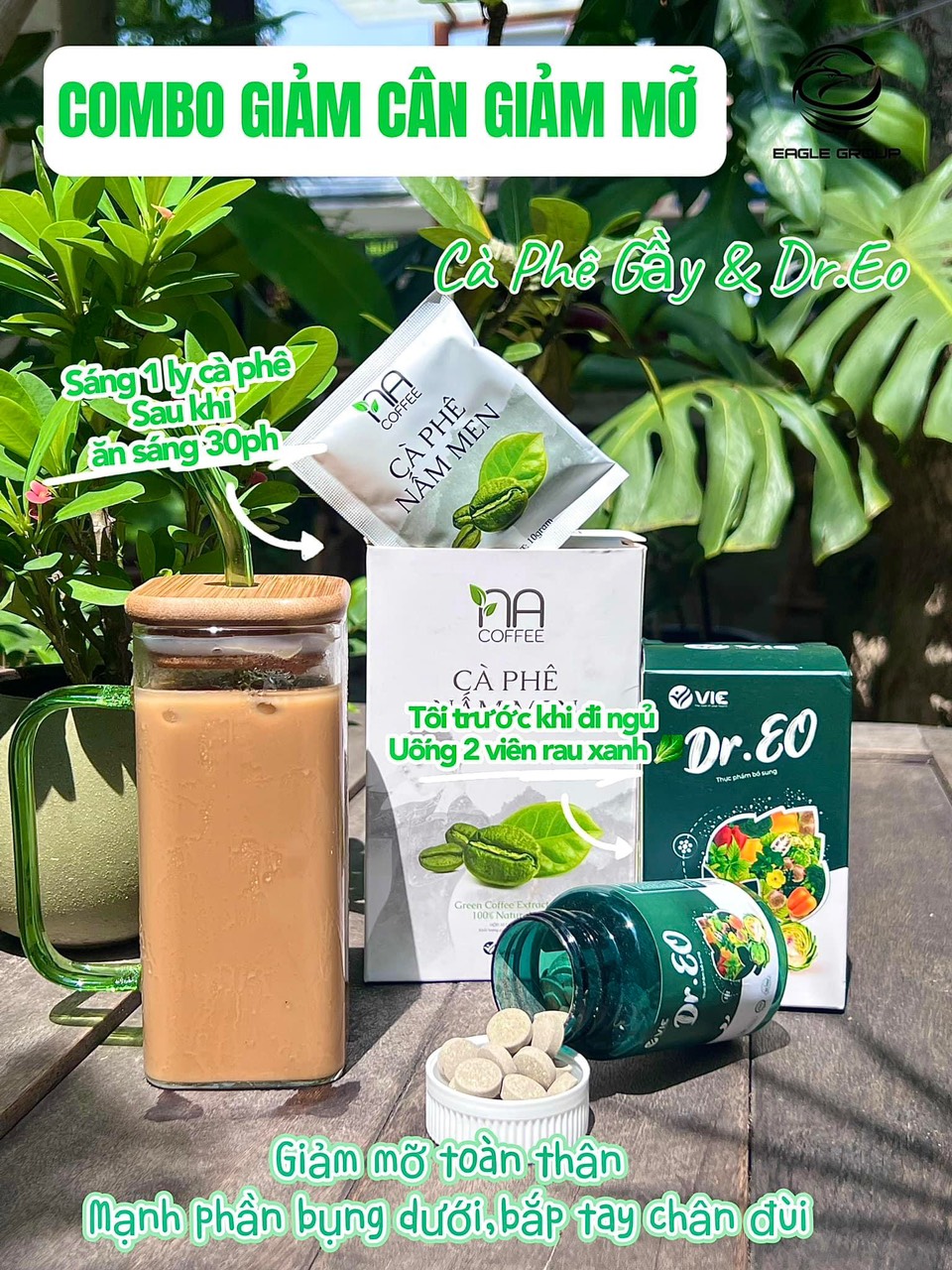 Combo giảm cân giảm mỡ Dr.Eo và cà phê nấm men Combo giảm cân giảm mỡ Dr.Eo và cà phê nấm men