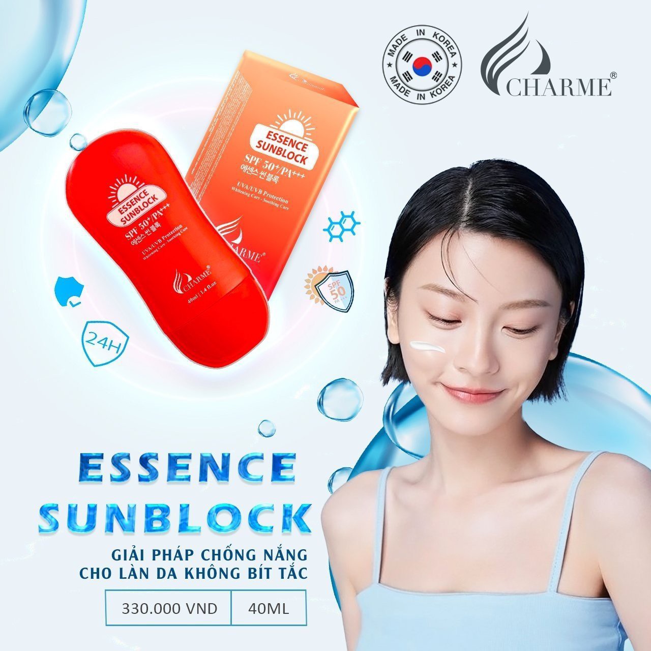 Kem chống nắng charme Essence Sunblock Siêu phẩm Chống nắng của mọi cô nàng