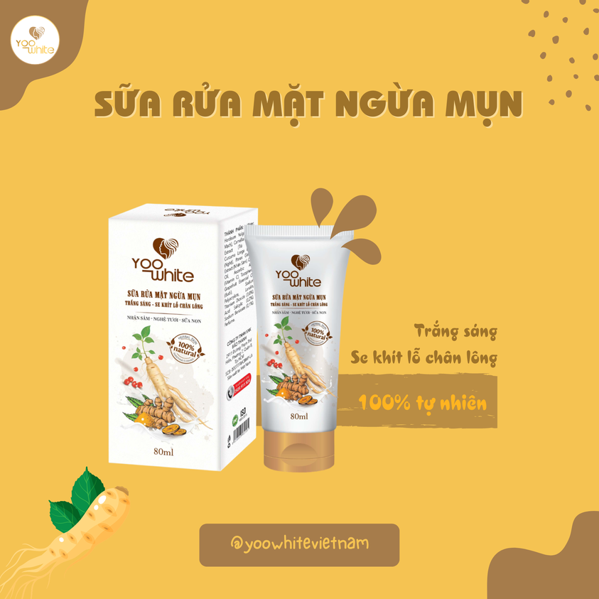 Sữa rửa mặt ngừa mụn Yoo White Sữa rửa mặt ngừa mụn Yoo White
