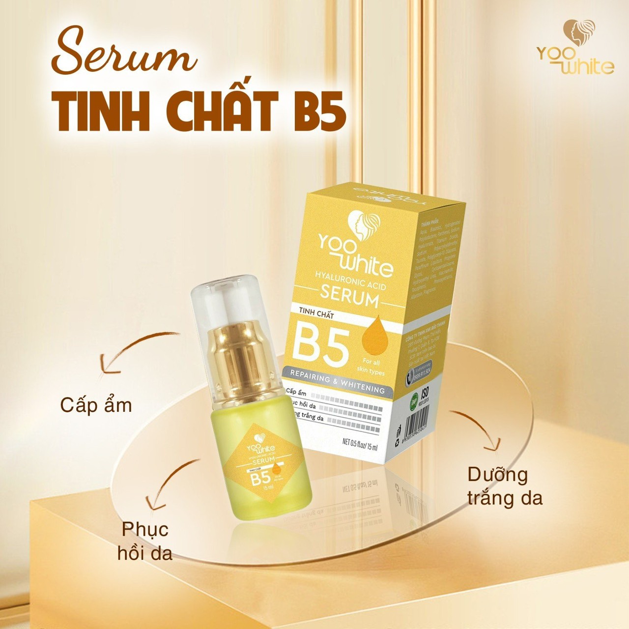 Serum tinh chất B5 Yoo White dướng trắng da chuyên sâu giúp da căng bóng đàn hồi Serum tinh chất B5 Yoo White dướng trắng da chuyên sâu giúp da căng bóng đàn hồi