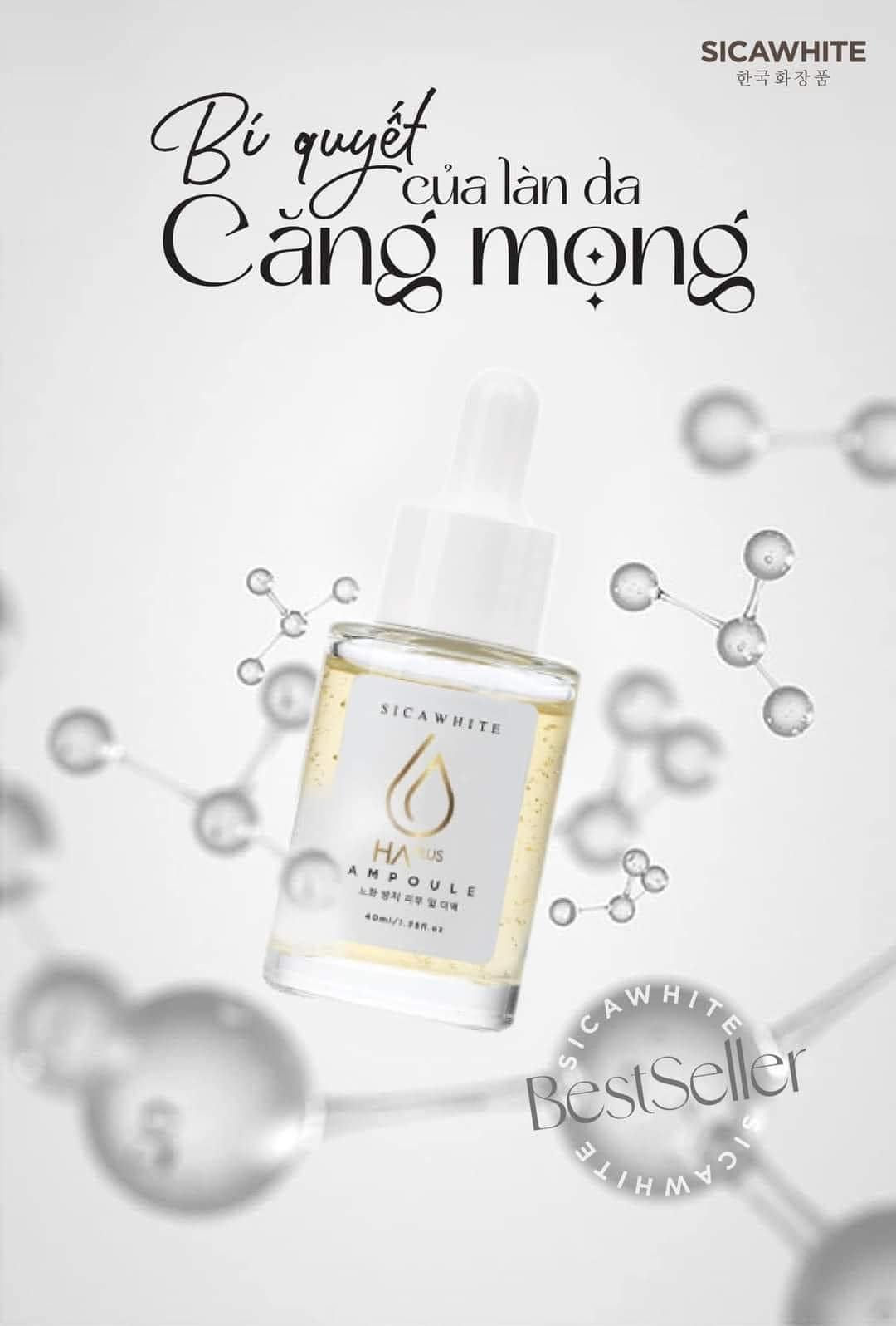 Serum HA Ampoule White cứu tinh cho các nàng trị mụn