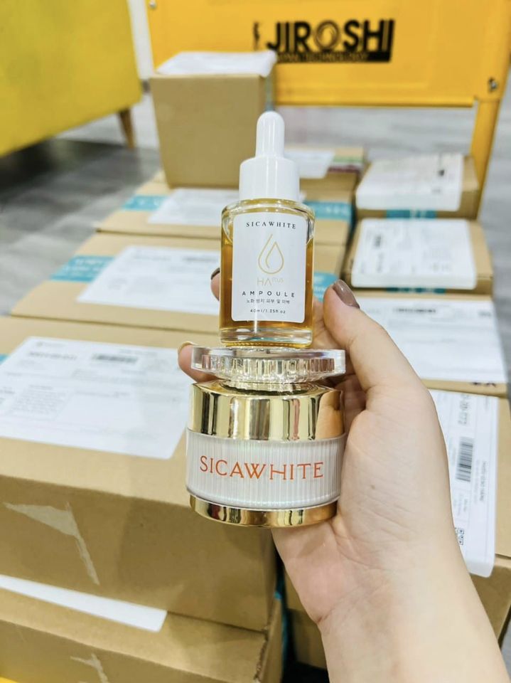 Bí quyết có làn da bóng mịn không cần tới makeup với Combo Kem Lụa Sirum SiCa White