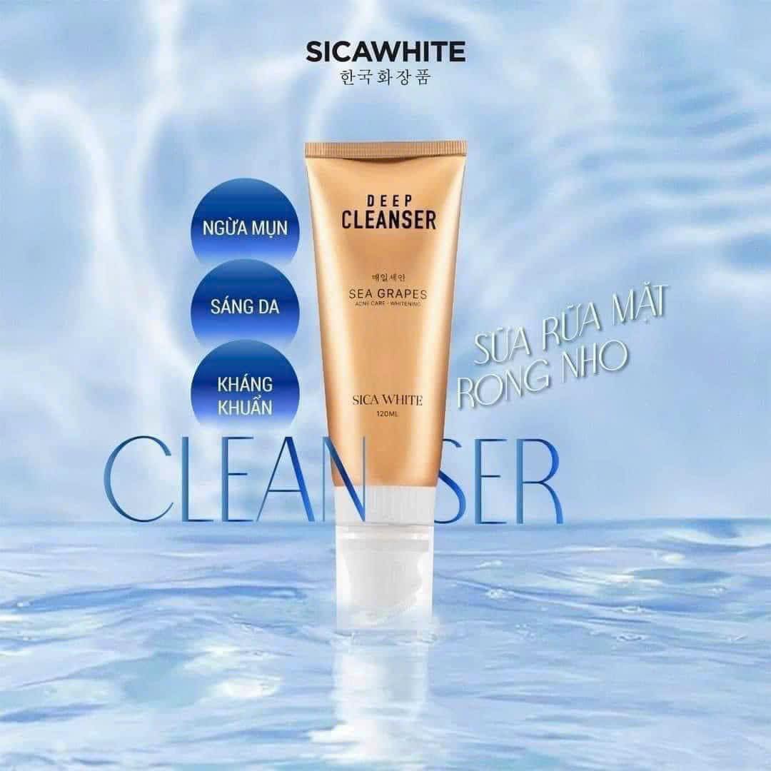 Sạch sâu sáng da mịn da với sữa rửa mặt SiCa White Sạch sâu sáng da mịn da với sữa rửa mặt SiCa White