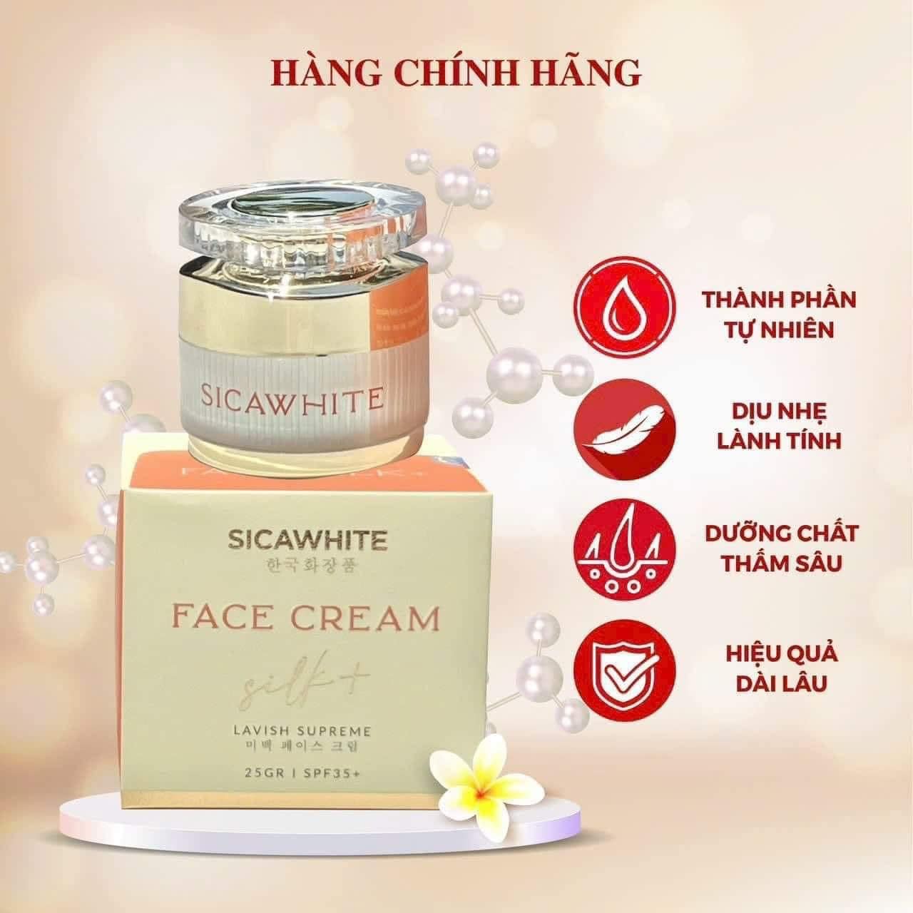 Kem Face lụa SiCa White dưỡng trắng chuyên sâu Kem Face lụa SiCa White dưỡng trắng chuyên sâu