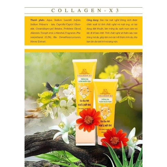 SỮA RỬA MẶT NGHỆ MẬT ONG COLLAGEN X3 SỮA RỬA MẶT NGHỆ MẬT ONG COLLAGEN X3