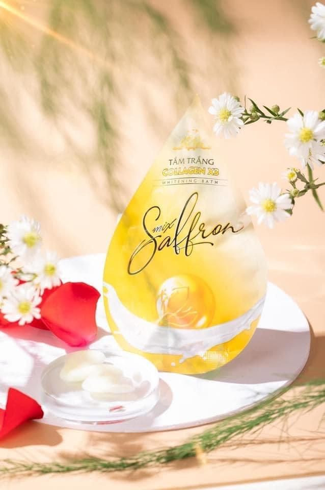 Tắm trắng Collagen X3 Luxury Mix Saffron Đông Anh - Hộp 3 Gói