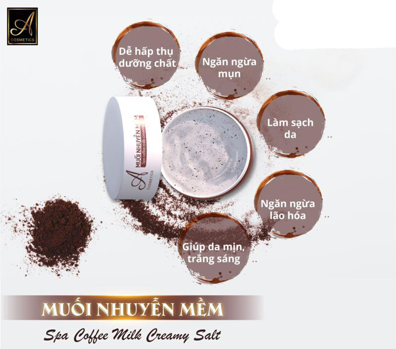 Muối Nhuyễn Mềm – Spa Coffee Milk Creamy Salt - A COMESICS Muối Nhuyễn Mềm – Spa Coffee Milk Creamy Salt - A COMESICS
