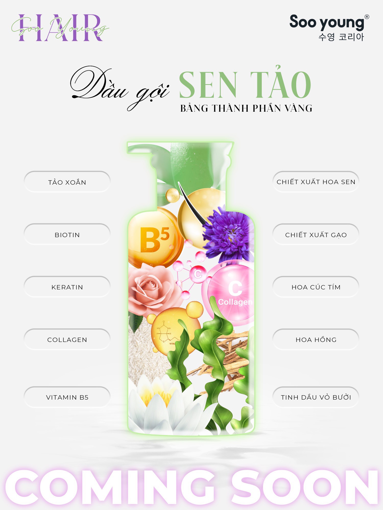 Bảng thành phần vàng trong siêu phẩm dầu gội Sen Tảo chính thức được lô diện Bảng thành phần vàng trong siêu phẩm dầu gội Sen Tảo chính thức được lô diện