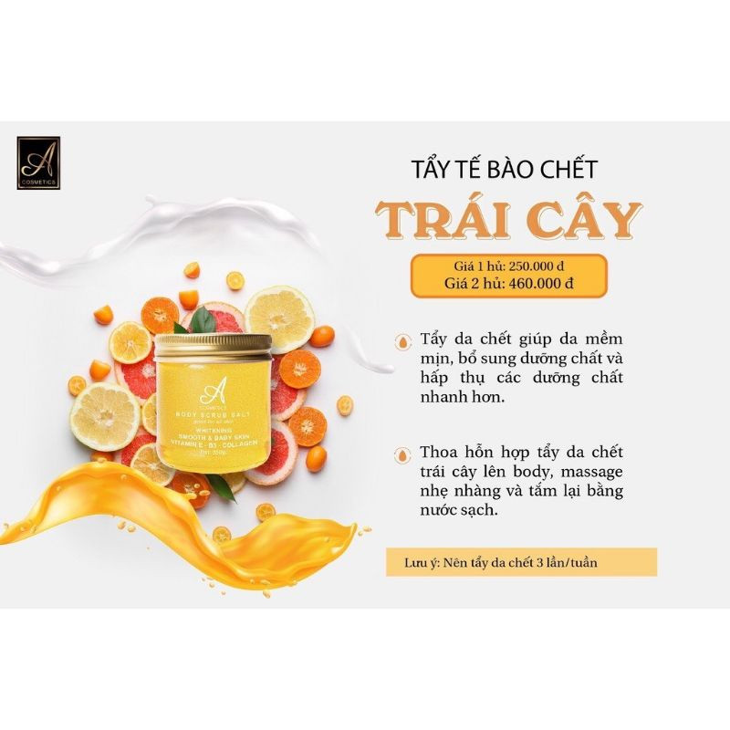 TẨY TẾ BÀO CHẾT BODY TRÁI CÂY - A COMESTICS TẨY TẾ BÀO CHẾT BODY TRÁI CÂY - A COMESTICS