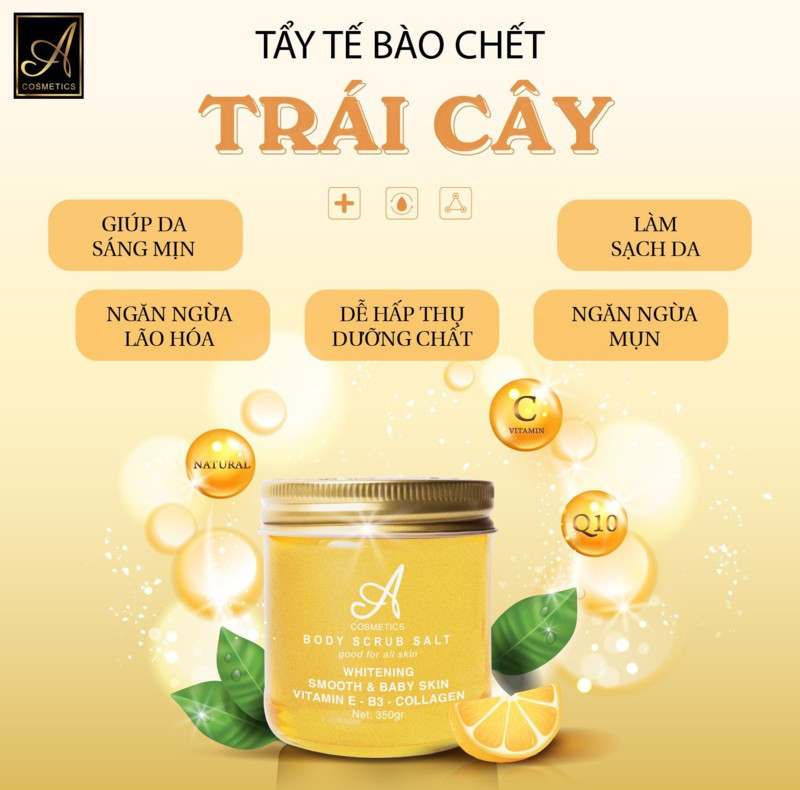 TẨY TẾ BÀO CHẾT BODY TRÁI CÂY - A COMESTICS TẨY TẾ BÀO CHẾT BODY TRÁI CÂY - A COMESTICS