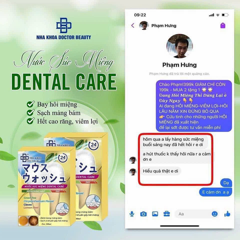 Nước súc miệng Dental Care đánh bay vàng răng hôi miệng bên em có đang có chương trình tri ân khách Nước súc miệng Dental Care đánh bay vàng răng hôi miệng bên em có đang có chương trình tri ân khách