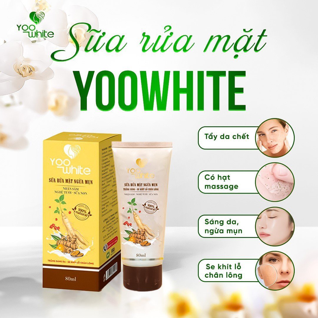 Sữa rữa mặt ngừa mụn Yoo White cứu tinh cho làn da khó chiều Sữa rữa mặt ngừa mụn Yoo White cứu tinh cho làn da khó chiều