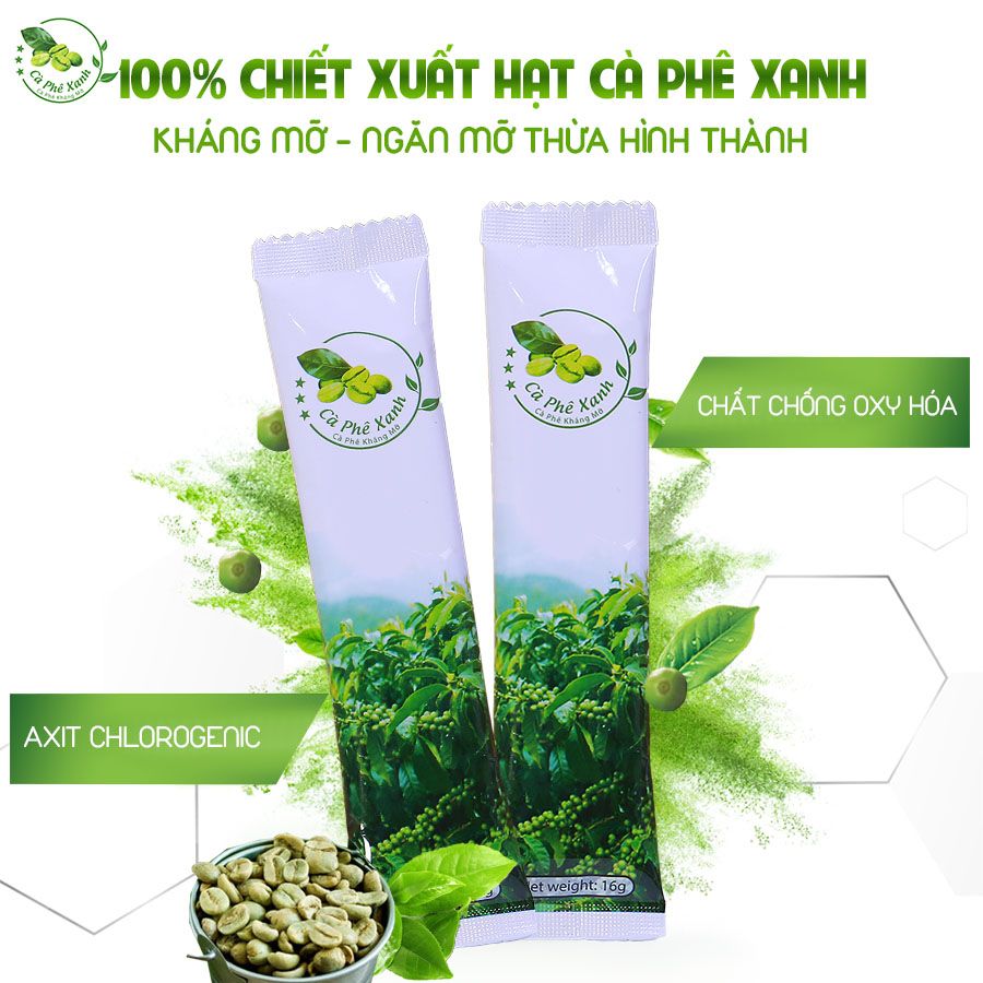 Cafe Xanh kháng mỡ - Thành phần thiên nhiên - an toàn, lành tính