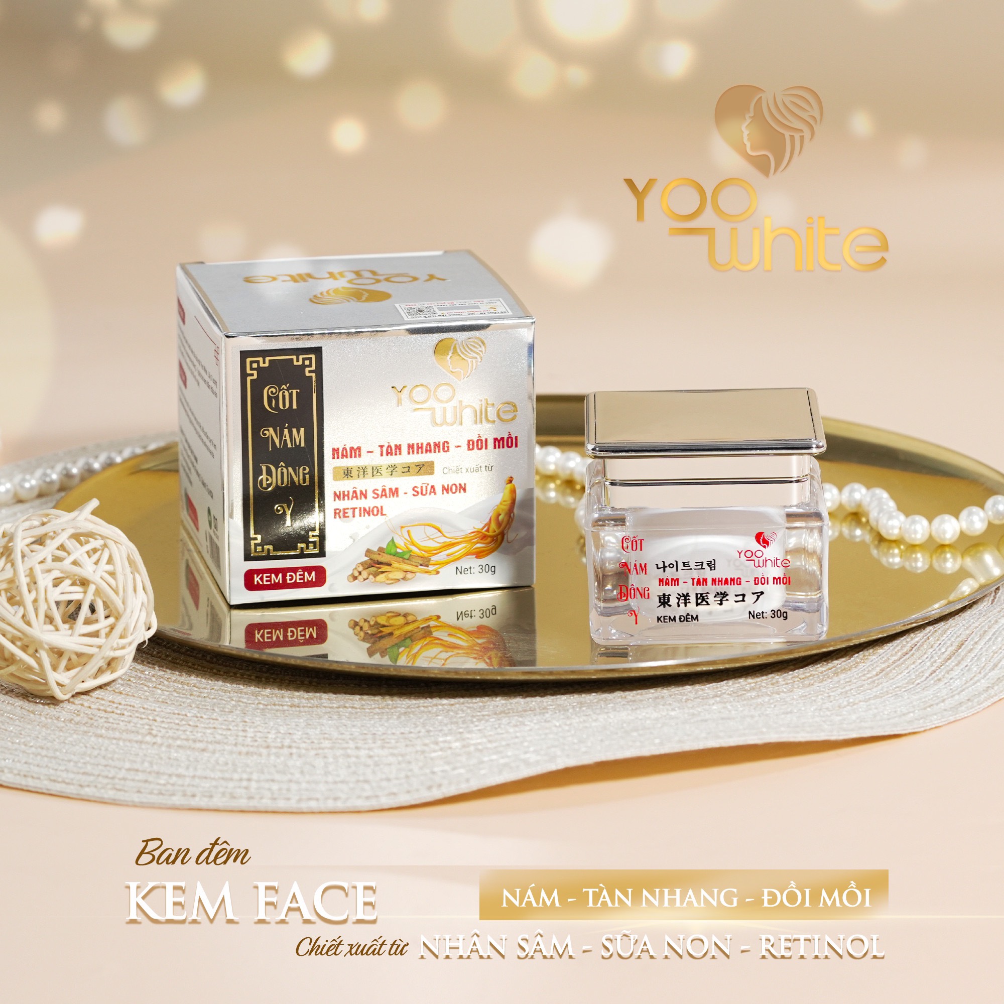 kem face cốt nám đông y nhà yoo white là dòng kem trị nám hiệu quả nhất hiện nay.