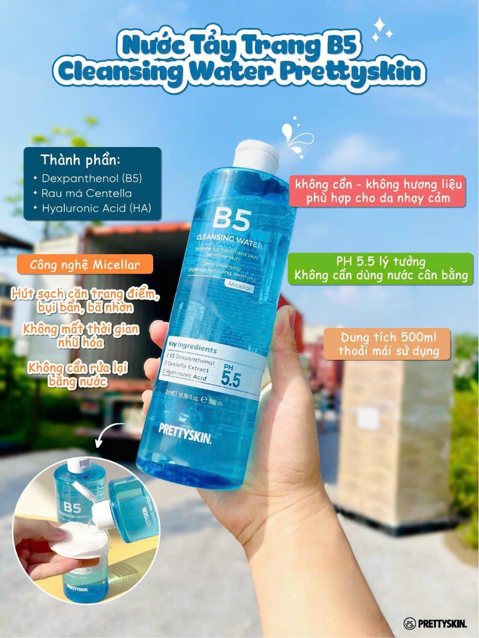 Chăm sóc chuyên sâu cho da nhạy cảm cùng bộ sản phẩm Hydra B5 Prettyskin Chăm sóc chuyên sâu cho da nhạy cảm cùng bộ sản phẩm Hydra B5 Prettyskin