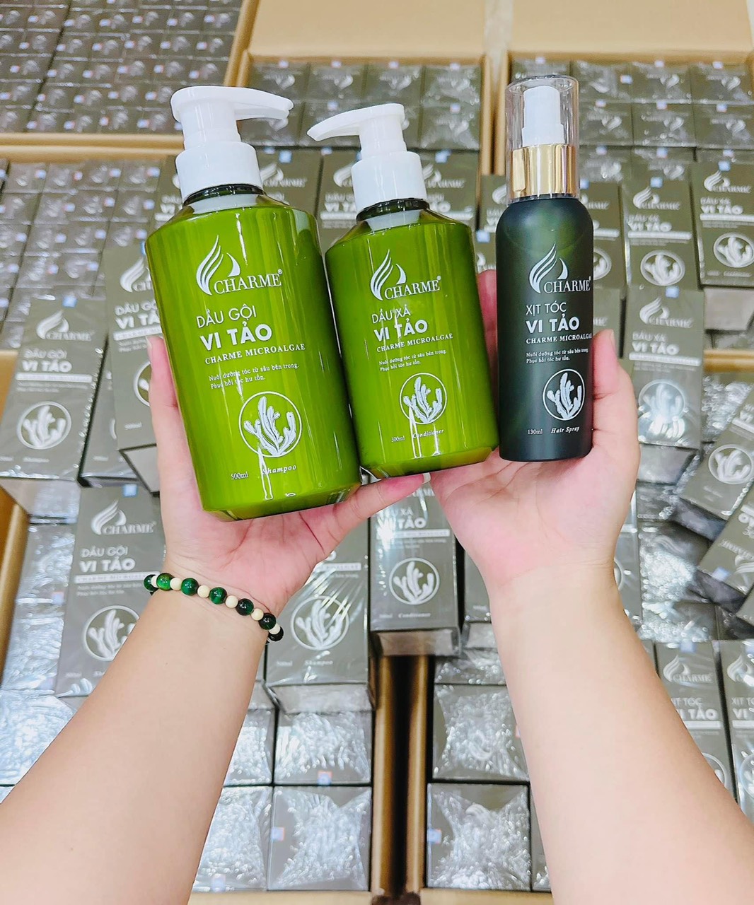 Bộ 3 dầu gội dầu xả Vi Tảo Charme lựa chọn hoàn hảo dành cho mái tóc