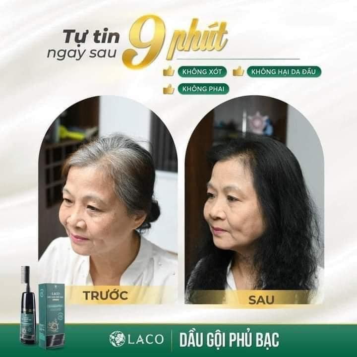 Dầu Gội Phủ Bạc Laco già trẻ trai gái xài mê cực luôn Dầu Gội Phủ Bạc Laco già trẻ trai gái xài mê cực luôn