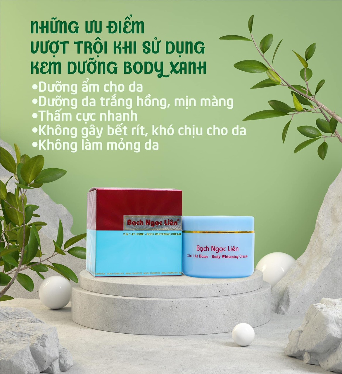 Kem dưỡng Body 2in1 Bạch Ngọc Liên vẫn đang hot rần rần đây ạ