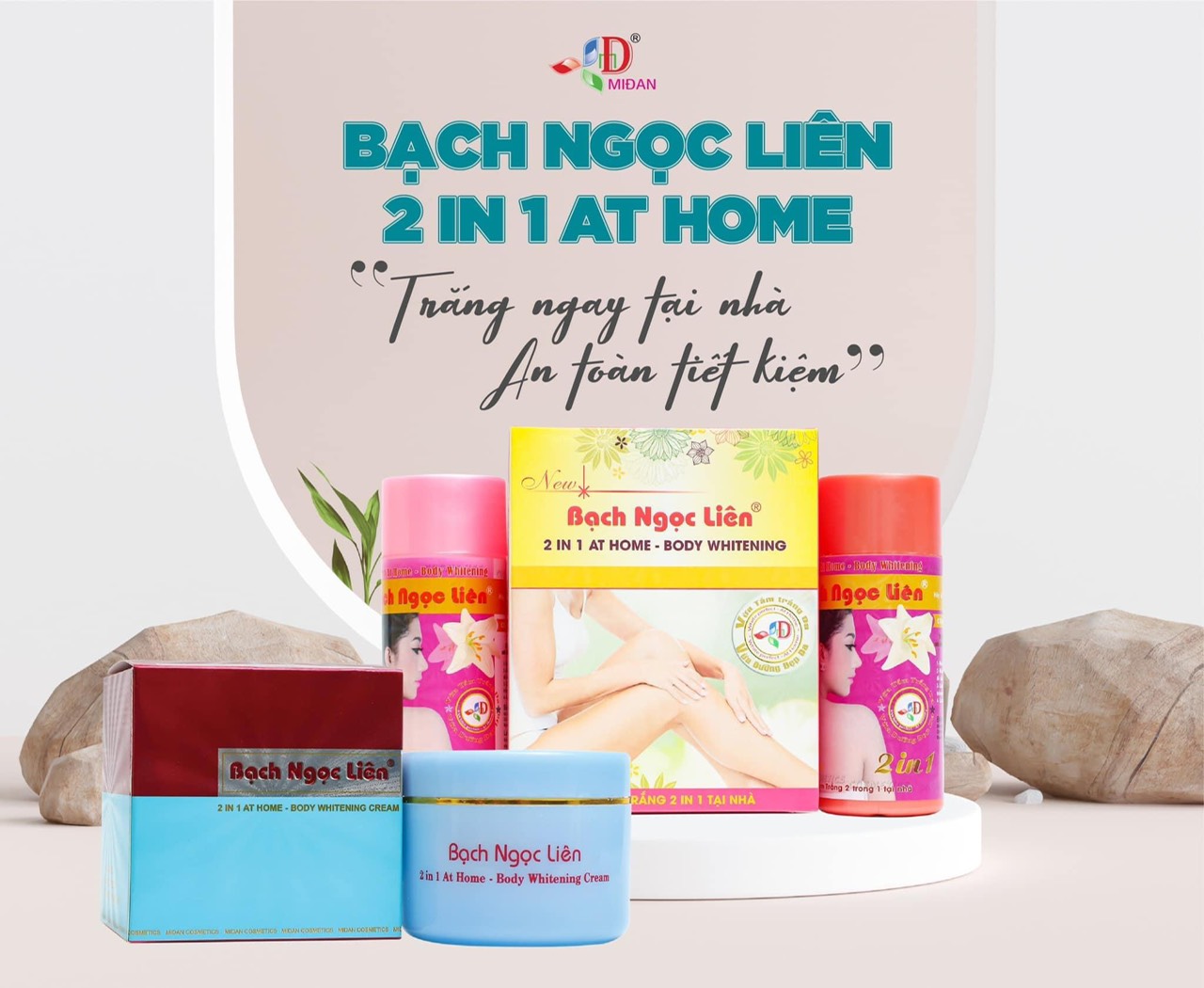 Công thức trắng da đẹp chuẩn Spa Bạch Ngọc Liên bộ tắm thảo dược tại nhà 2in1 Công thức trắng da đẹp chuẩn Spa Bạch Ngọc Liên bộ tắm thảo dược tại nhà 2in1