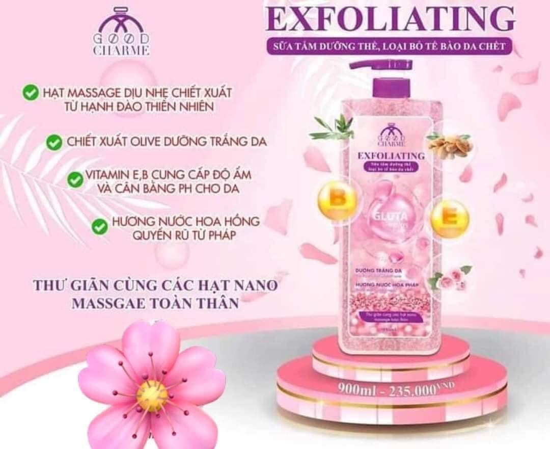 Mềm mịn hơn tức thì với sữa tắm tẩy da chết Charme Exfoliating Mềm mịn hơn tức thì với sữa tắm tẩy da chết Charme Exfoliating