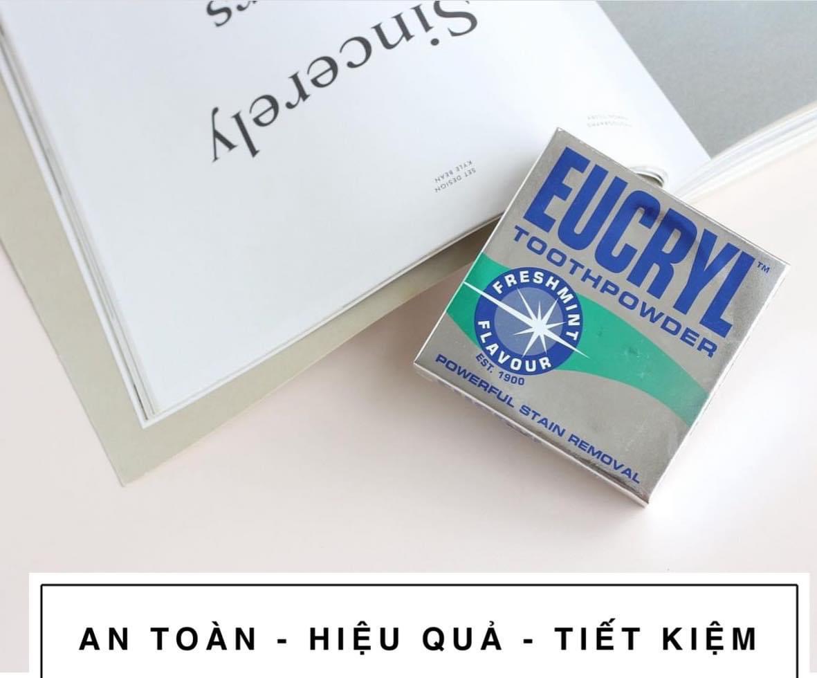 Bột trắng răng số 1 thế giới Eucryl UK trắng răng thơm miệng an toàn Bột trắng răng số 1 thế giới Eucryl UK trắng răng thơm miệng an toàn