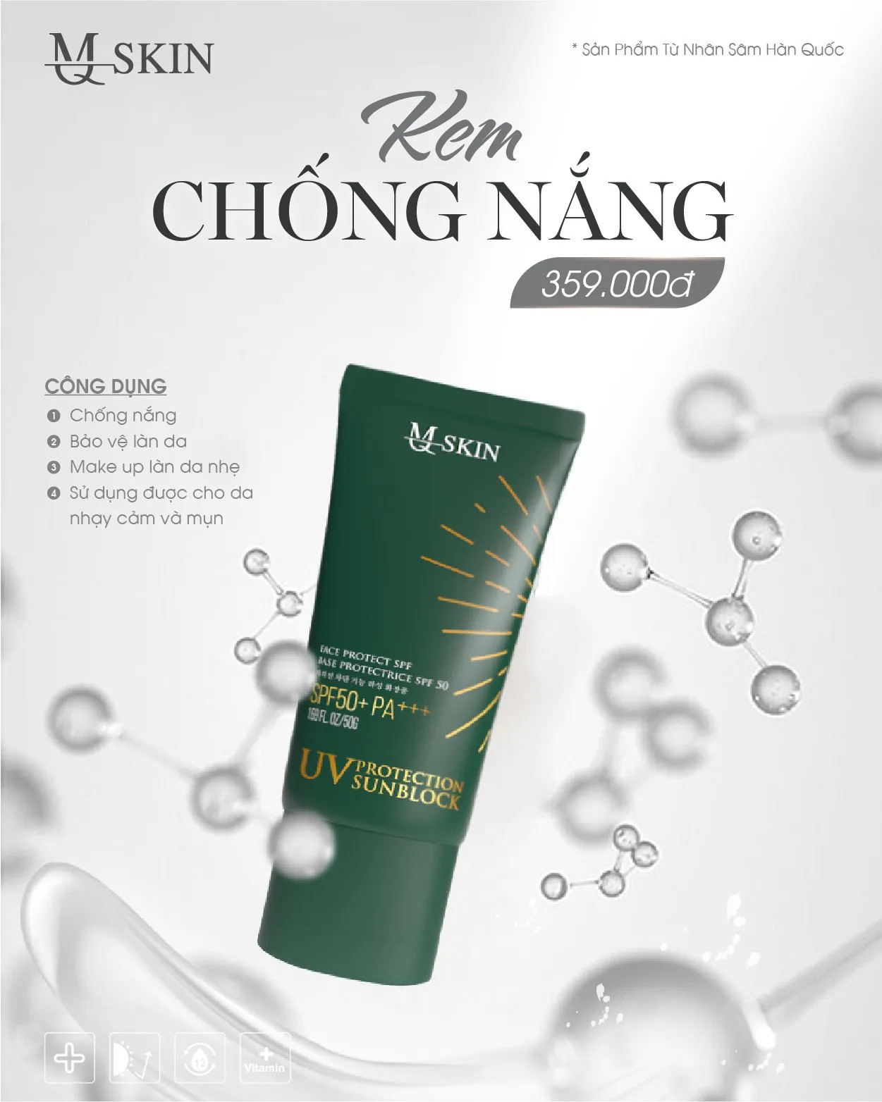 Kem Chống Nắng MQ Skin