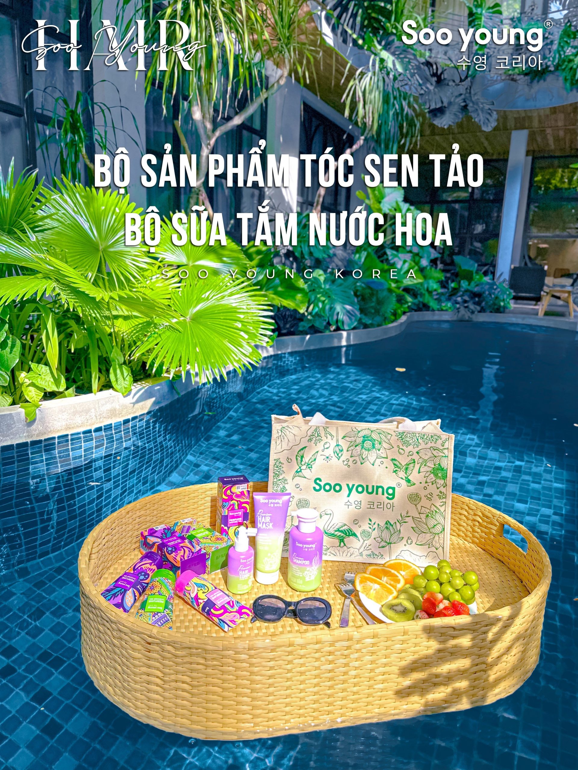 Dầu gội sen tảo và sữa tắm nước hoa Dầu gội sen tảo và sữa tắm nước hoa