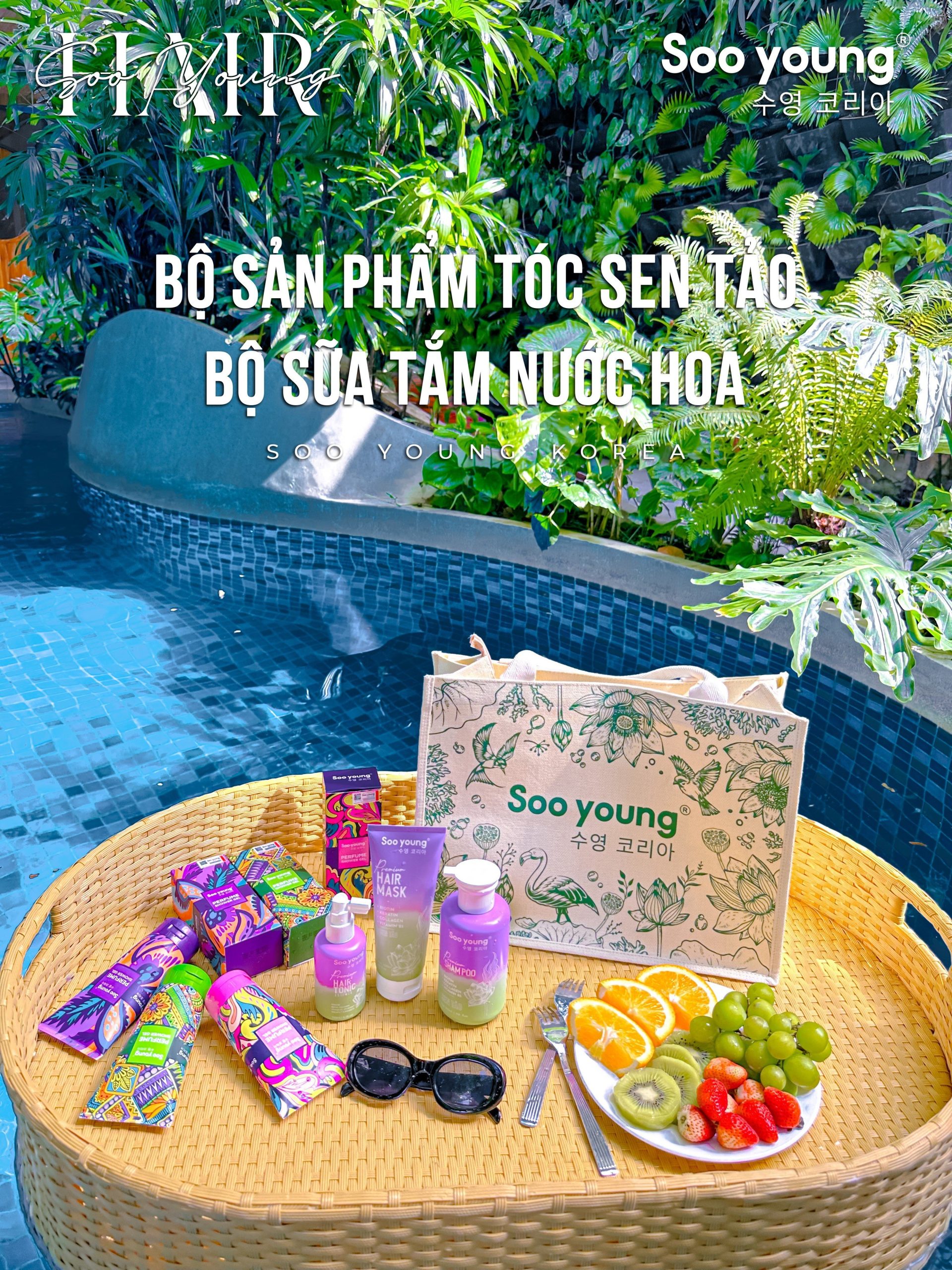 Dầu gội sen tảo và sữa tắm nước hoa Dầu gội sen tảo và sữa tắm nước hoa