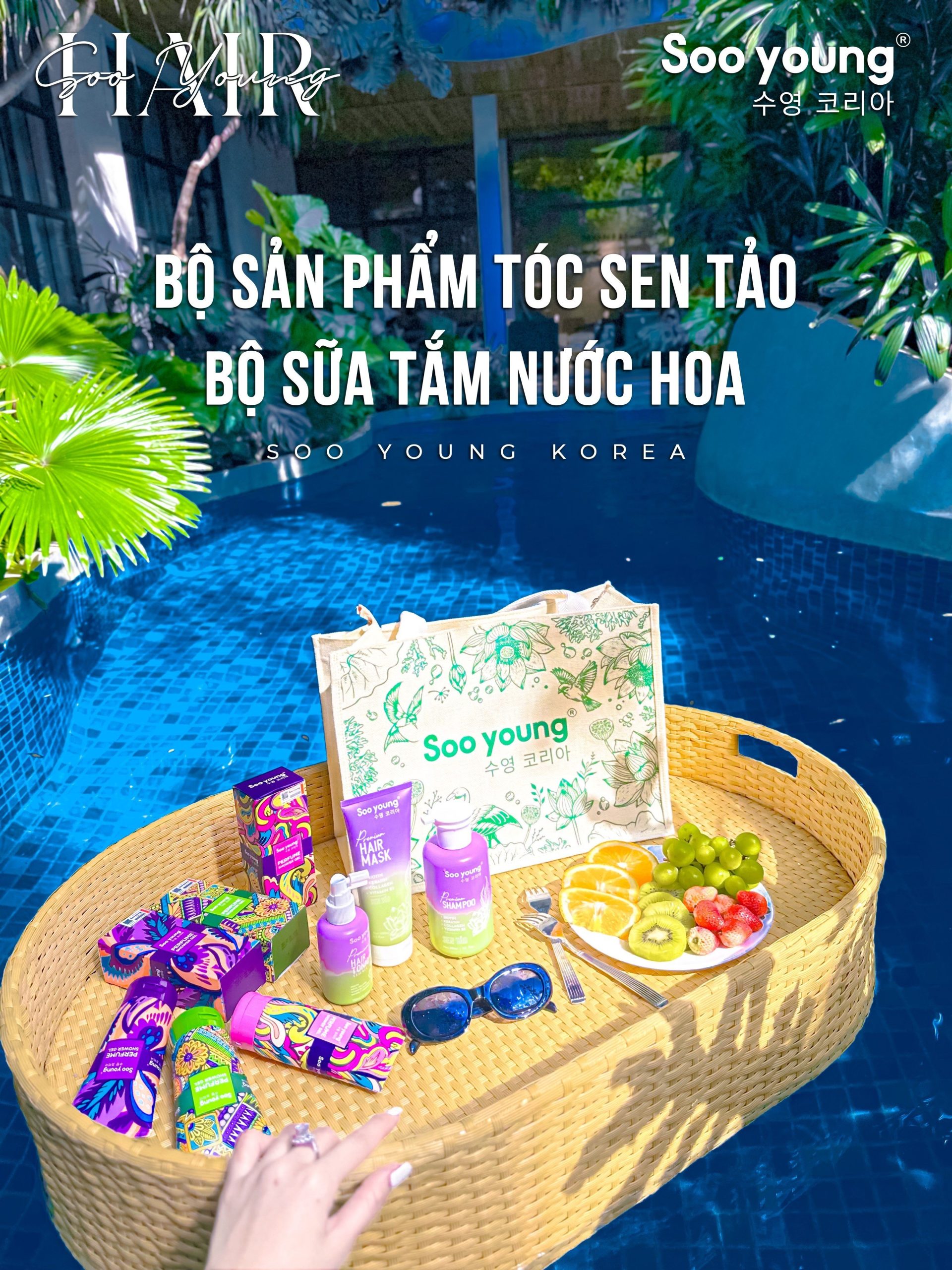 Dầu gội sen tảo và sữa tắm nước hoa Dầu gội sen tảo và sữa tắm nước hoa