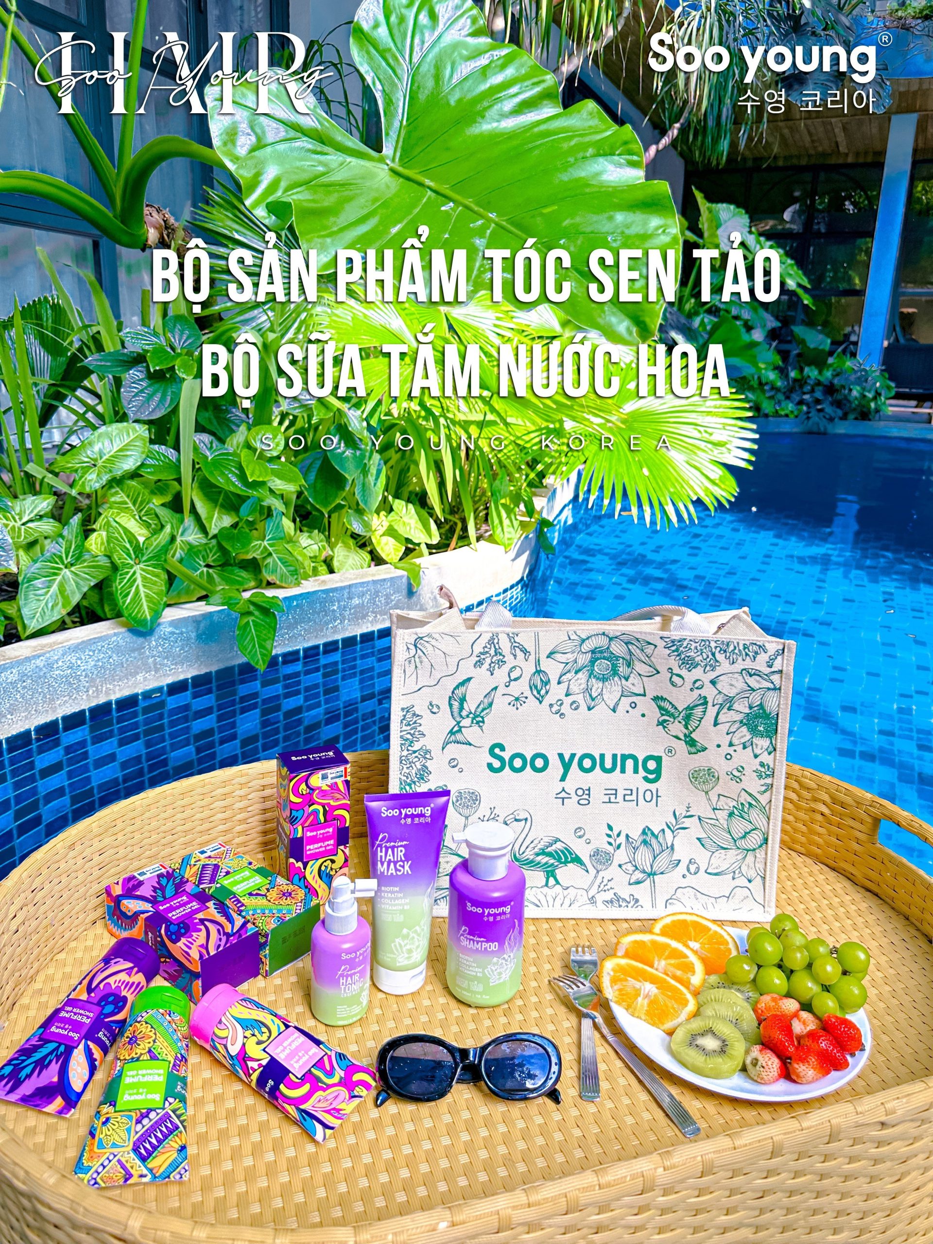 Dầu gội sen tảo và sữa tắm nước hoa Dầu gội sen tảo và sữa tắm nước hoa