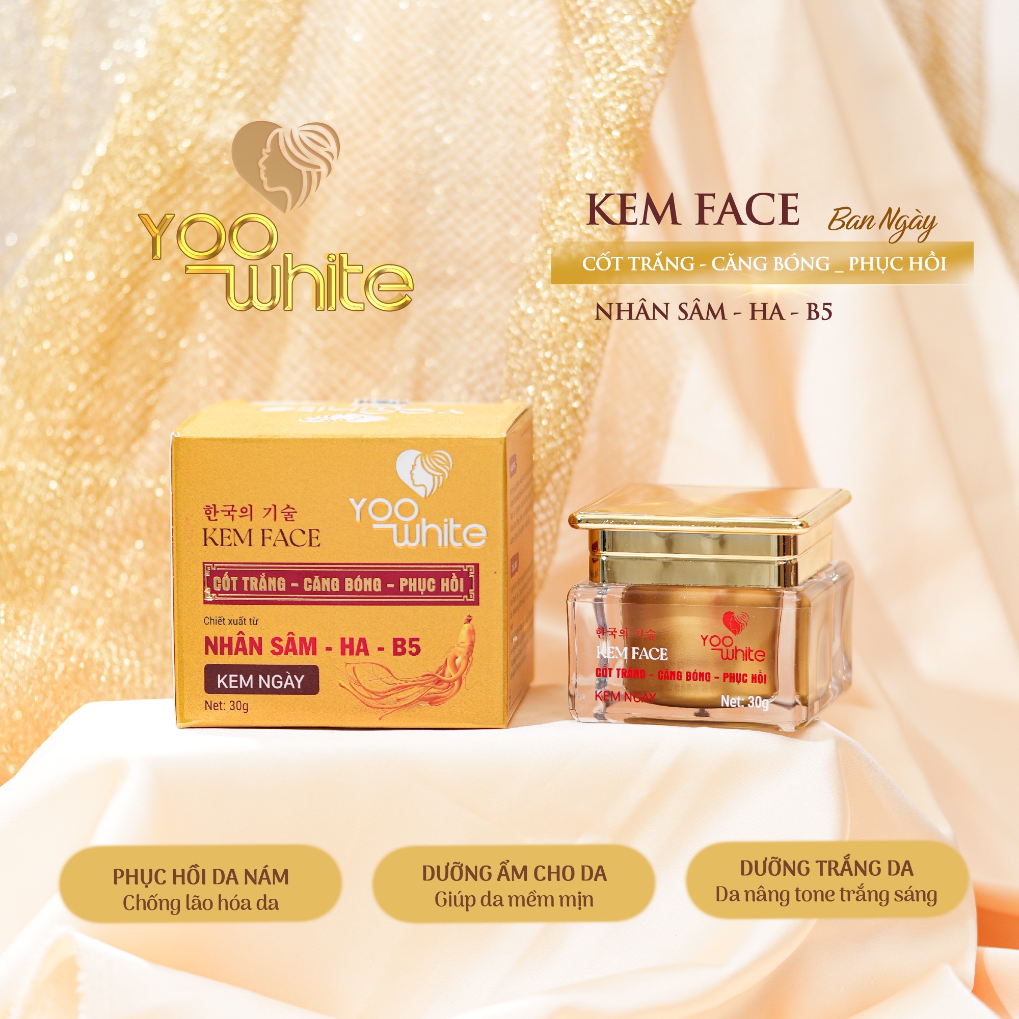 Bộ đôi kem face Yoo White và tinh chất B5 mờ nám tàn nhang da căng bóng trắng sáng Bộ đôi kem face Yoo White và tinh chất B5 mờ nám tàn nhang da căng bóng trắng sáng