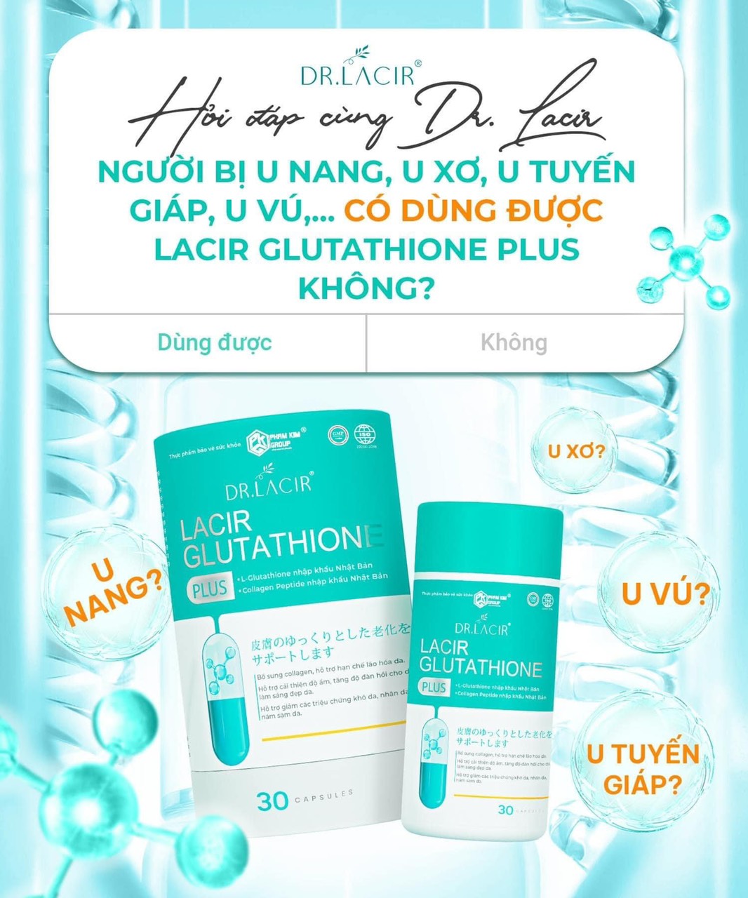 Phiên bản mới gấp đôi L- GLUTATHIONE tinh khiết ta nói nó đẹp từ ngoại hình cho tới chất lượng và cái "zá" luôn Phiên bản mới gấp đôi L- GLUTATHIONE tinh khiết ta nói nó đẹp từ ngoại hình cho tới chất lượng và cái "zá" luôn