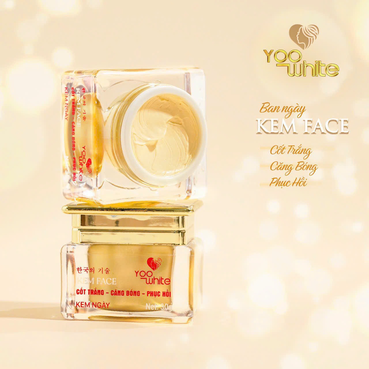 Trọn bộ kem dưỡng da Yoo White giúp làm trắng sáng da sâu từ bên trong Trọn bộ kem dưỡng da Yoo White giúp làm trắng sáng da sâu từ bên trong