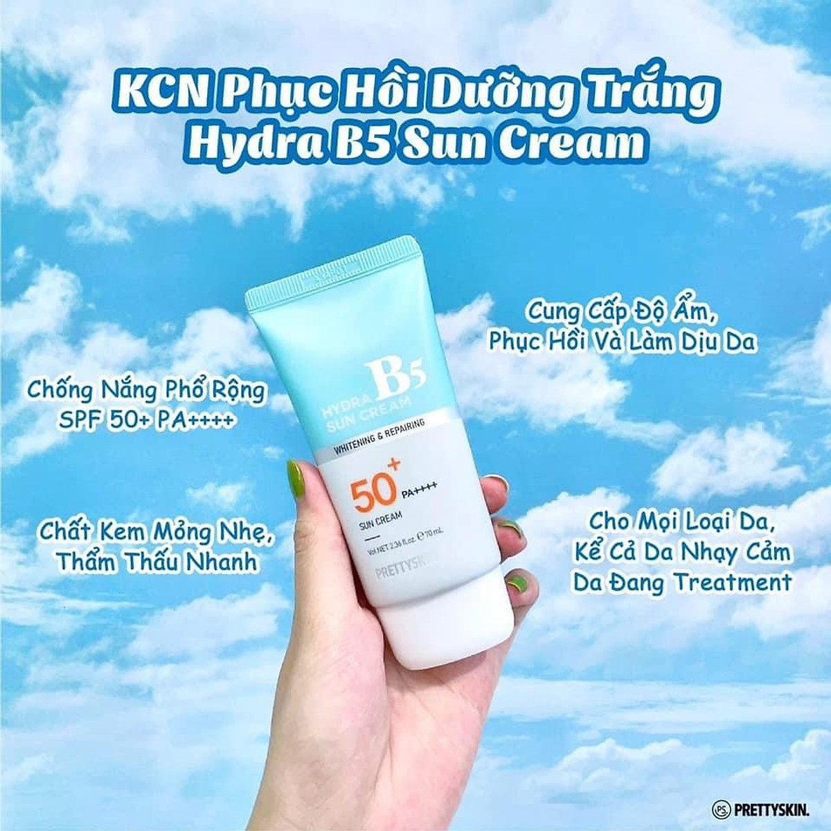 Kem chống nắng Prettyskin Hydra Sun Cream B5 SPF50+ PA++++ Kem chống nắng Prettyskin Hydra Sun Cream B5 SPF50+ PA++++