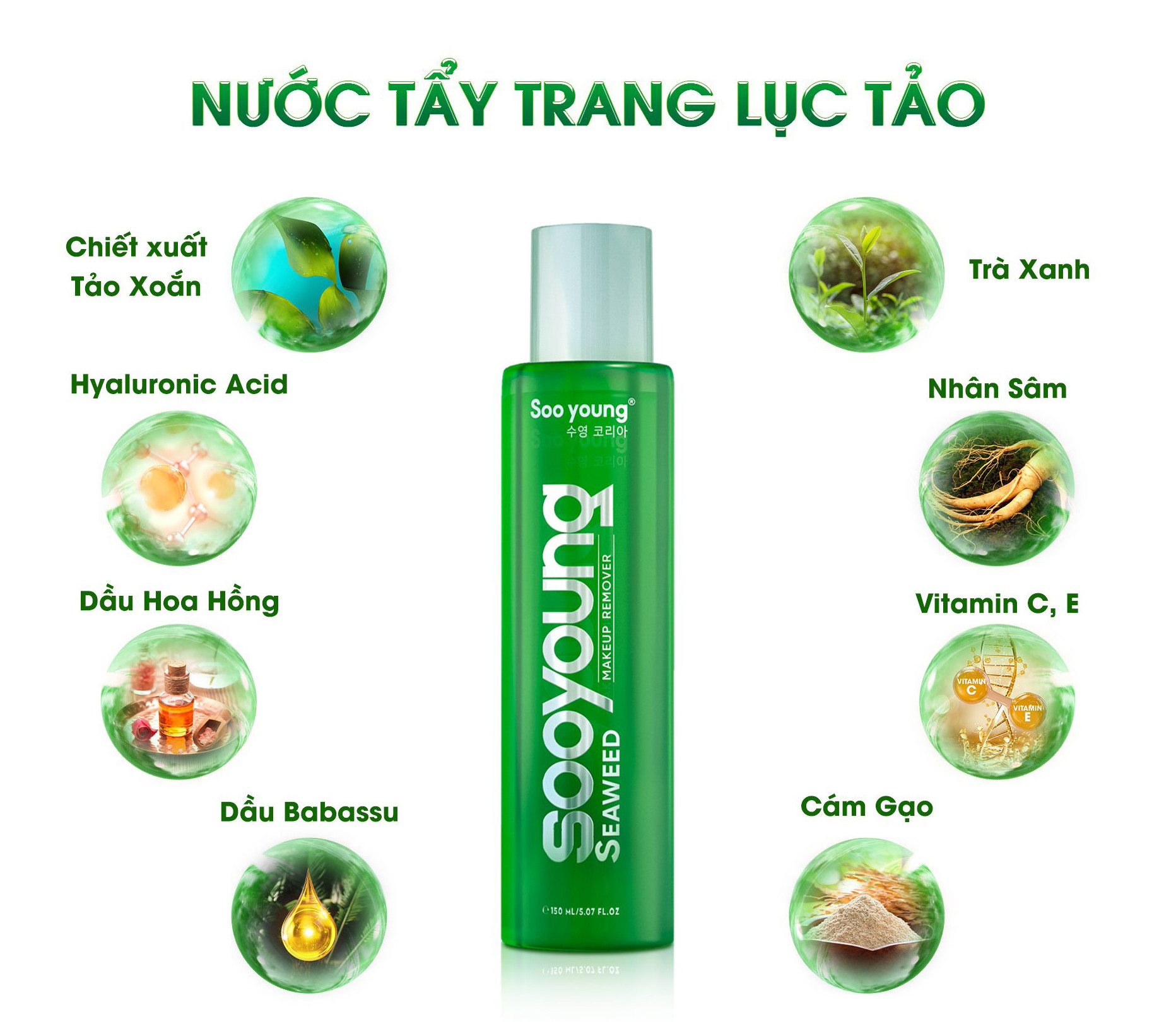 Tẩy Trang Lục Tảo Soo Young Tẩy Trang Lục Tảo Soo Young