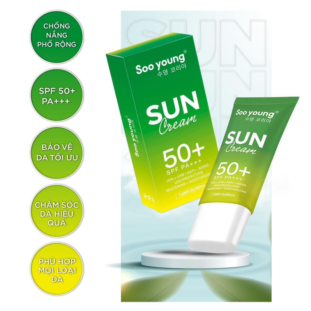 Kem chống nắng Lục Tảo Soo Young Kem chống nắng Lục Tảo Soo Young