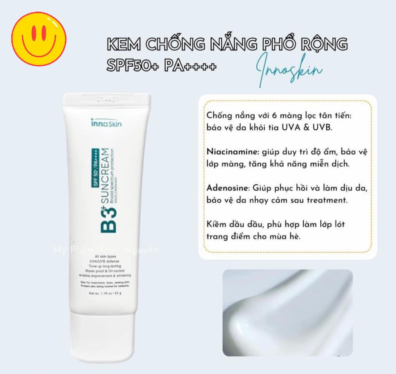 Kem chống nắng B3 InnoSkin em kem chống nắng rất được quan tâm dạo gần đây Kem chống nắng B3 InnoSkin em kem chống nắng rất được quan tâm dạo gần đây