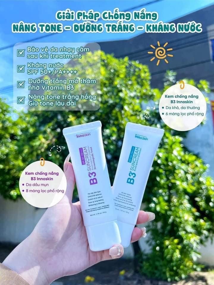 Kem chống nắng B3 InnoSkin em kem chống nắng rất được quan tâm dạo gần đây Kem chống nắng B3 InnoSkin em kem chống nắng rất được quan tâm dạo gần đây